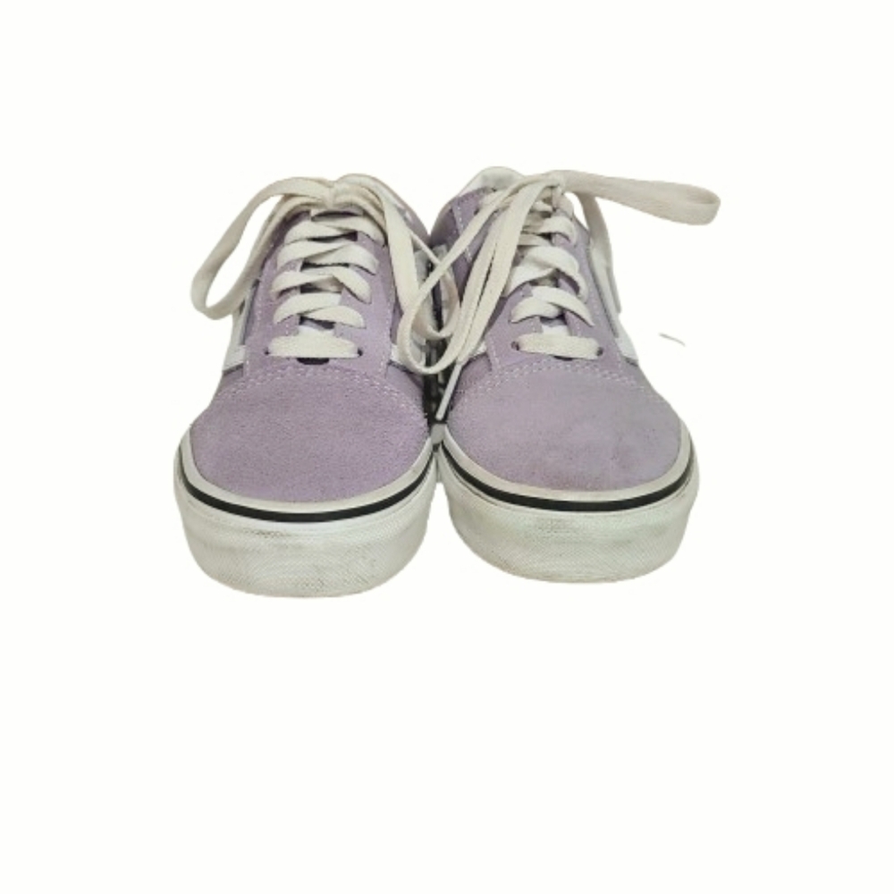 Vans Kids Canvas Skate Sneakers Purple Round Toe - Picture 6 of 10